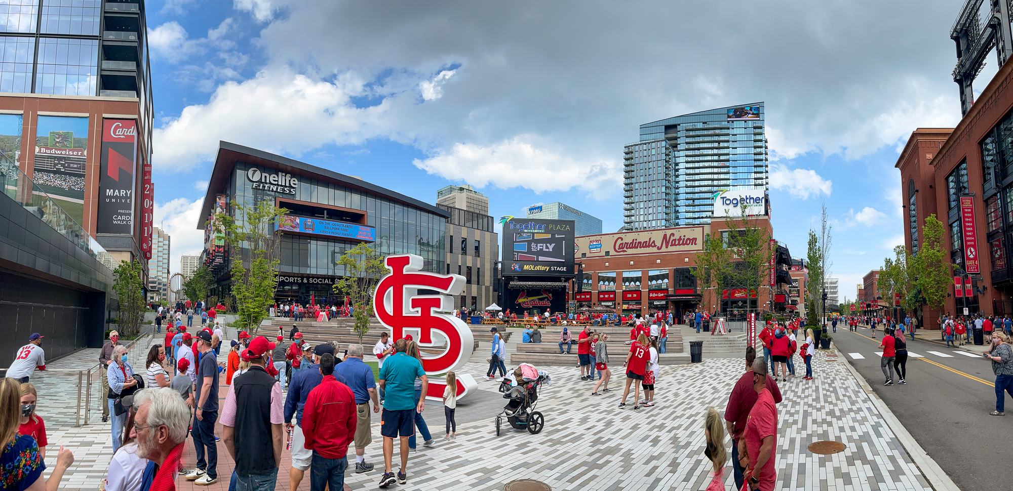 Ballpark Village next to Busch Stadium in downtown St. Louis