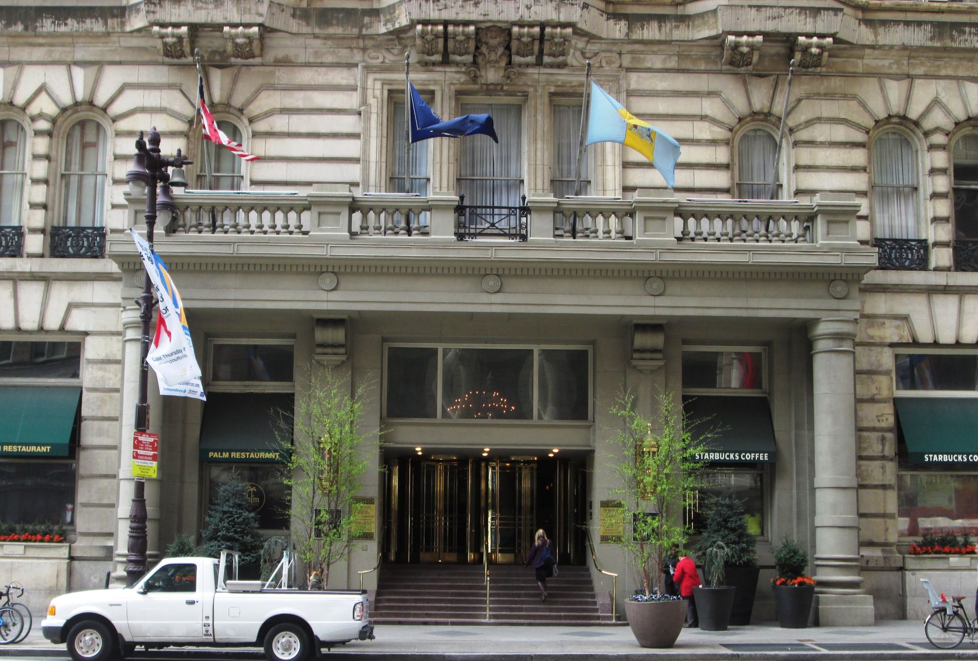 The Bellevue hotel entrance on Broad Street in Center City Philadelphia