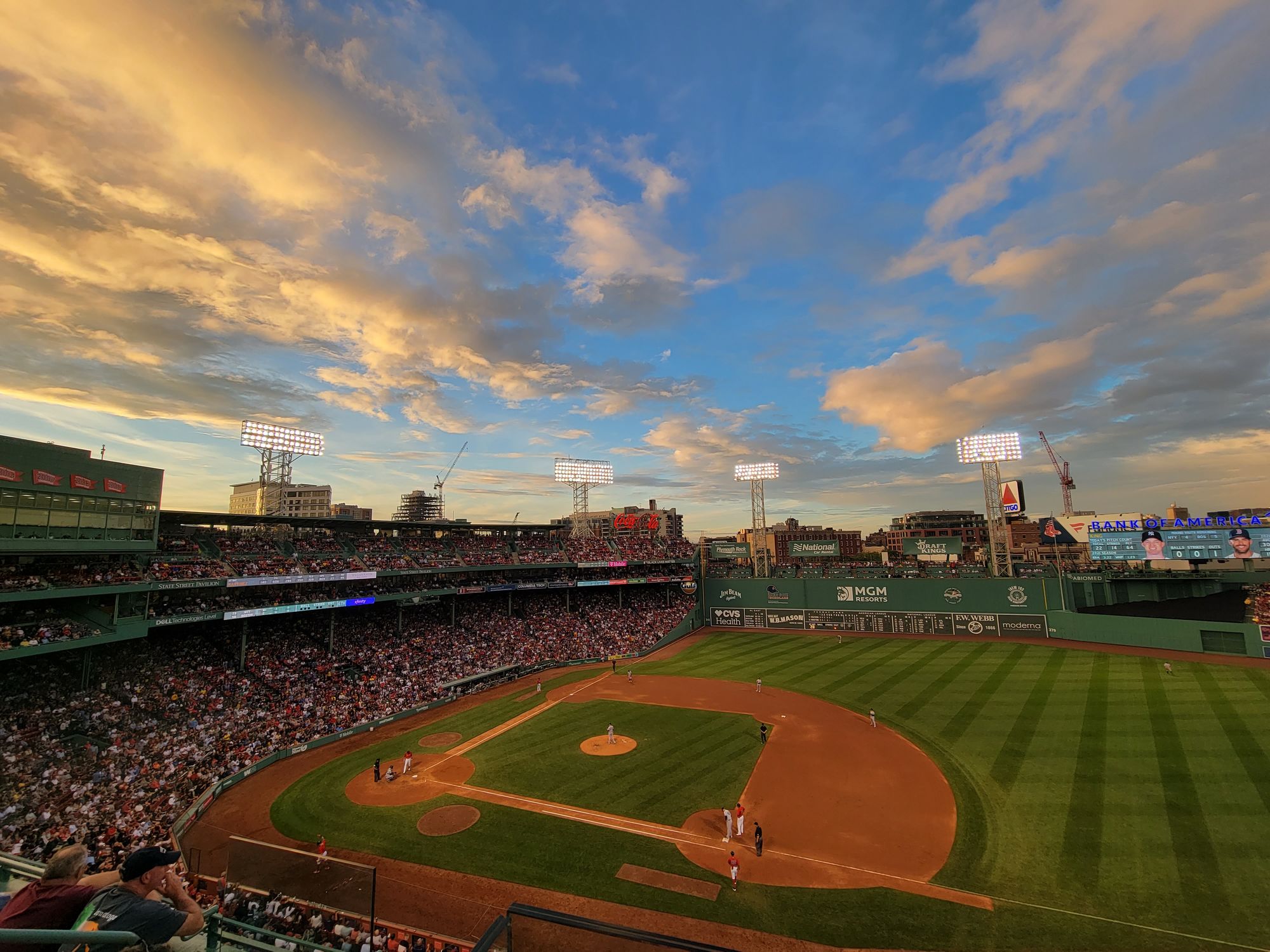 Fenway Park during a September evening game against the Yankees